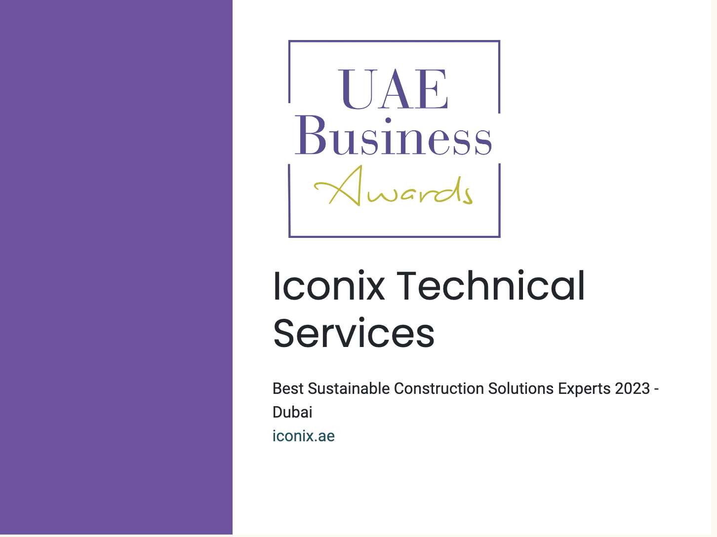 UAE Business Award 2023 Winner